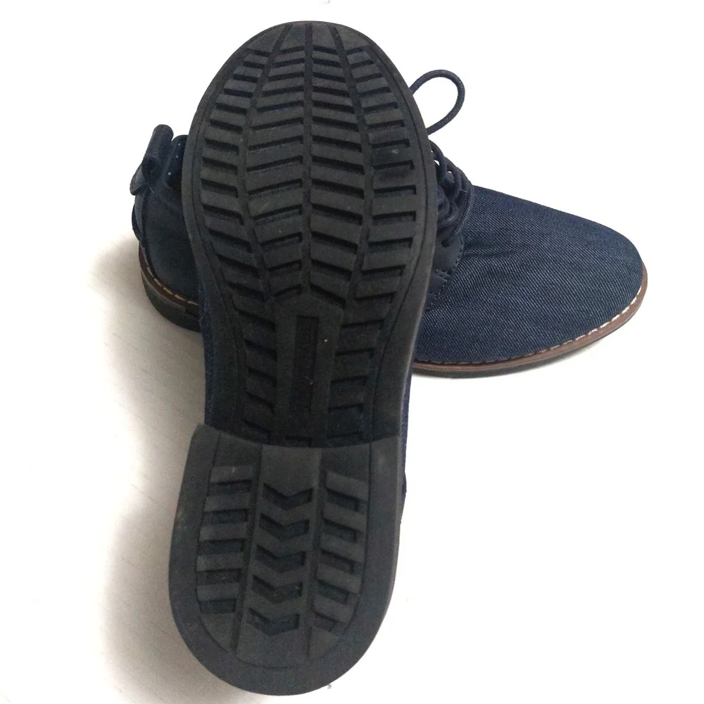 Steve Madden Mens Kids Size 4 Fabric Lace Up Shoes Textile Upper Navy NEW NO BOX